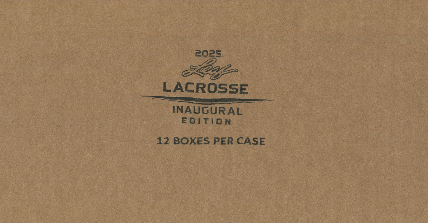 2025 Leaf National Lacrosse League Premier Edition Hobby, 12 Box Case