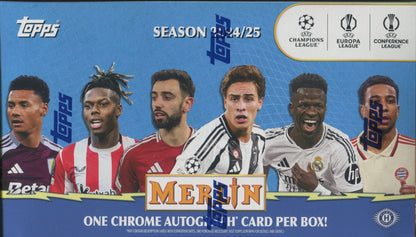 2024-25 Topps UEFA Club Competitions Merlin Chrome Soccer Hobby, 12 Box Case