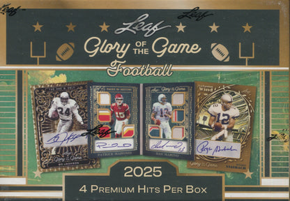 2025 Leaf Glory of the Game Football Hobby, 10 Box Case