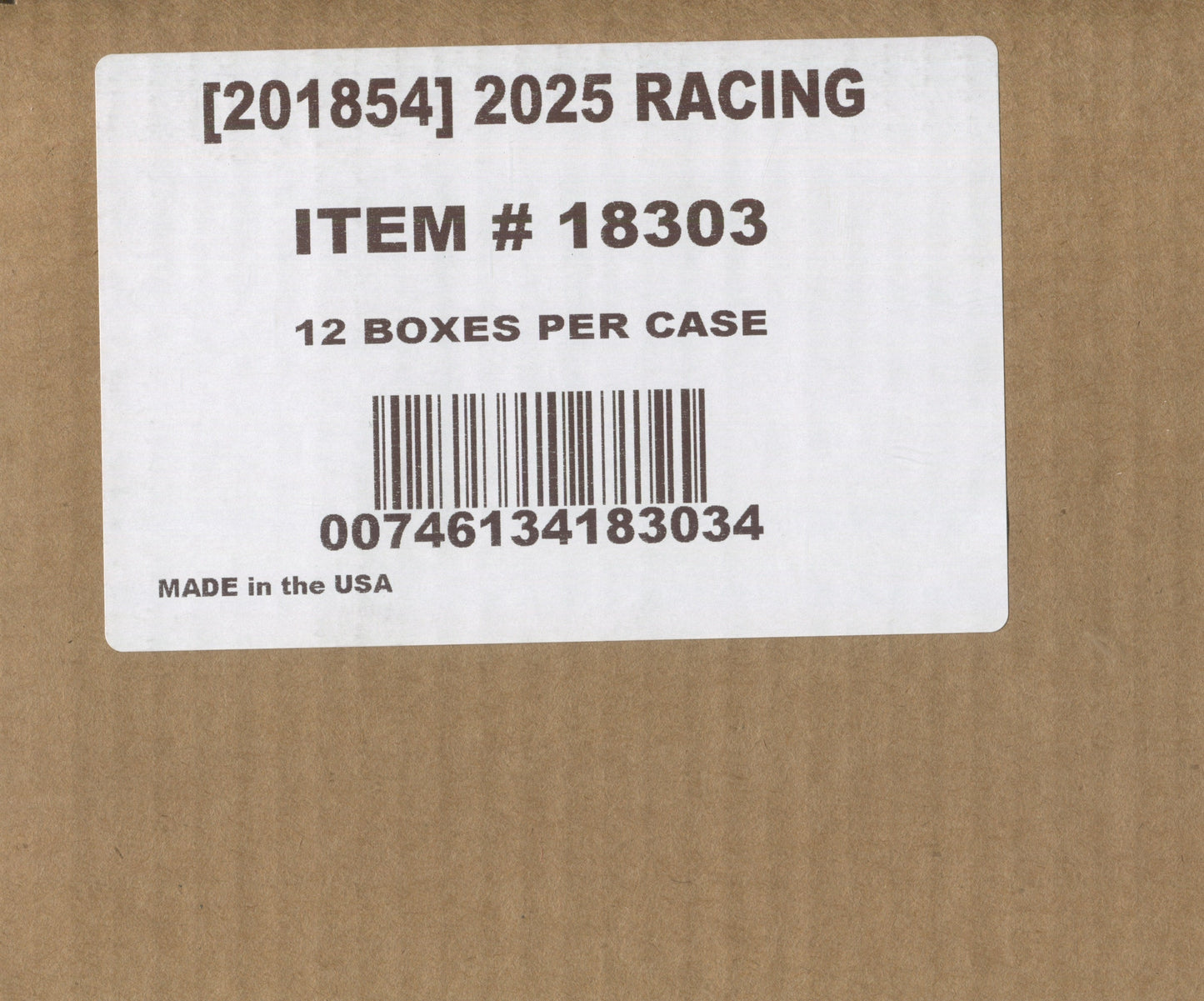 2025 Panini Prizm Racing Hobby, 12 Box Case