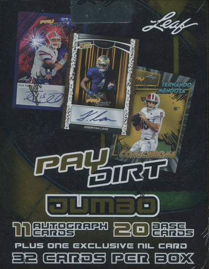 2026 Leaf Paydirt Football Jumbo, 10 Box Case