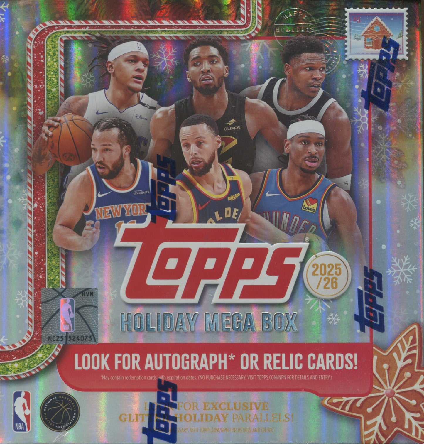 2025-26 Topps Basketball Holiday Mega, 20 Box Case