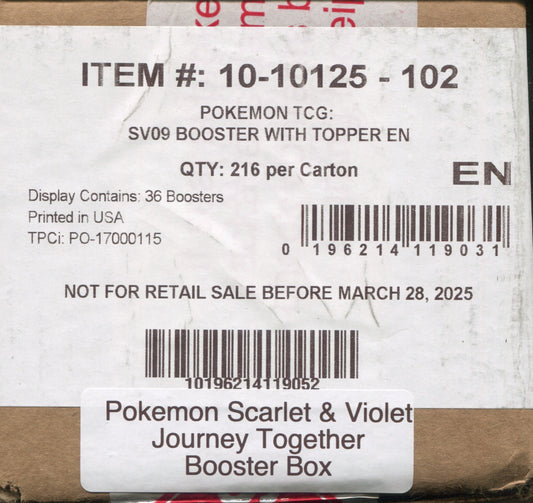 Pokemon Scarlet & Violet Journey Together, 6 Booster Box Case