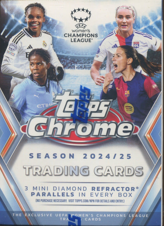2024-25 Topps UEFA Women's Champions League Chrome Soccer Blaster, Box