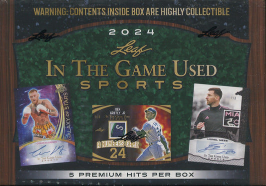 2024 Leaf In The Game Used Multi-Sport Hobby, Box