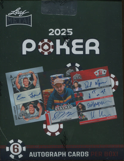 2025 Leaf Metal Poker Hobby, 10 Box Case