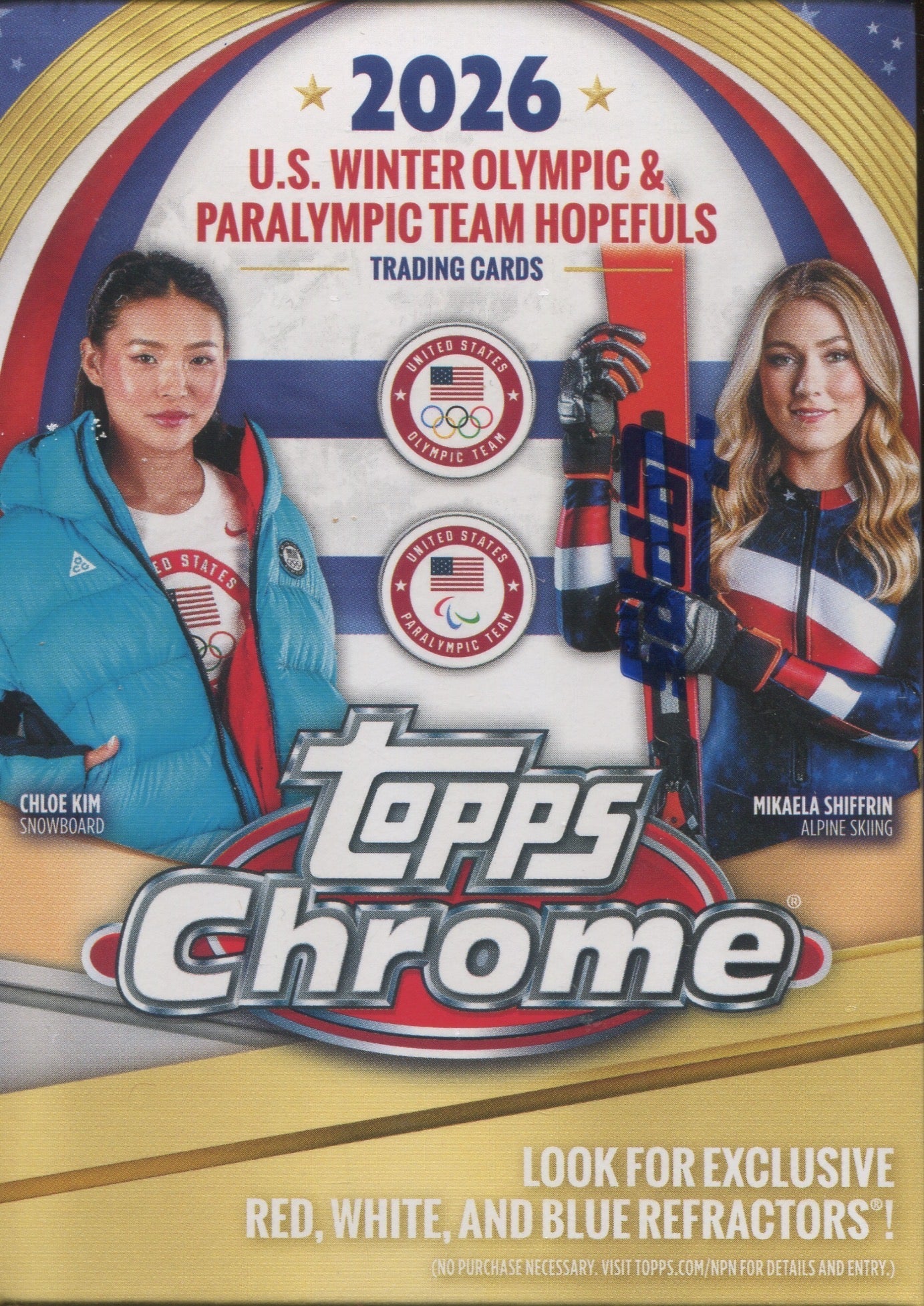 2026 Topps Chrome US Olympic & Paralympic Hopefuls Blaster, Box