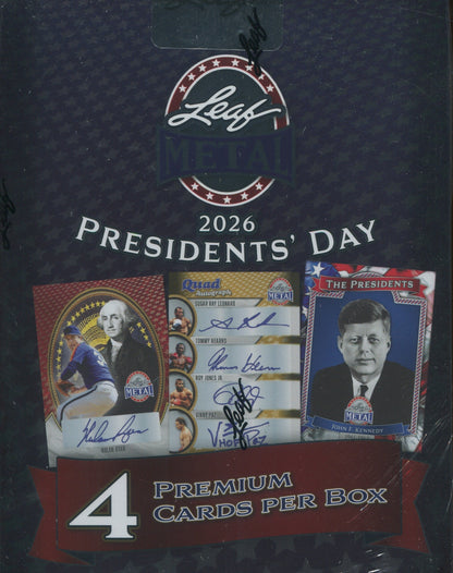 2026 Leaf Presidents' Day Hobby, 10 Box Case