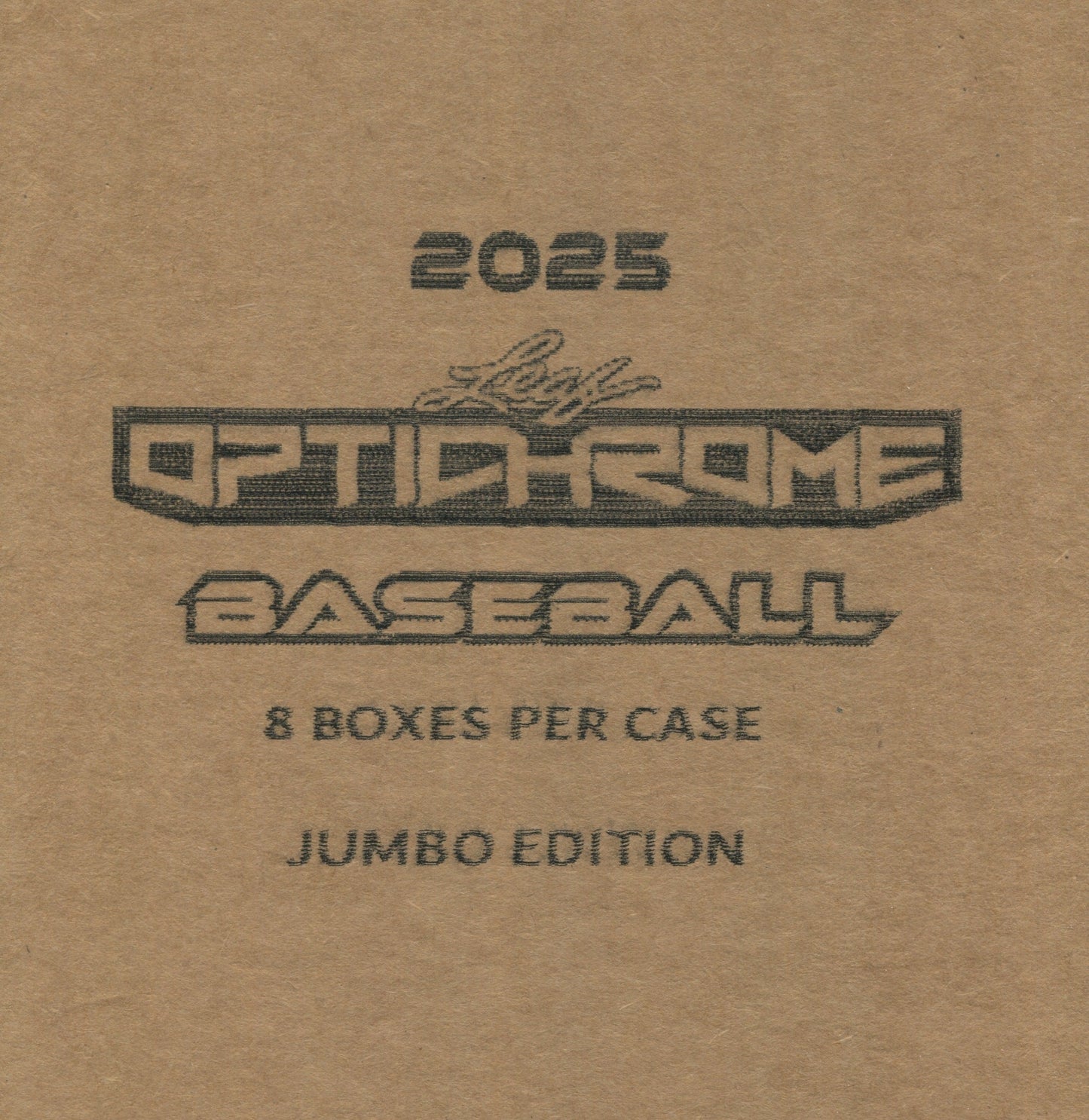 2025 Leaf Optichrome Baseball Jumbo, 8 Box Case