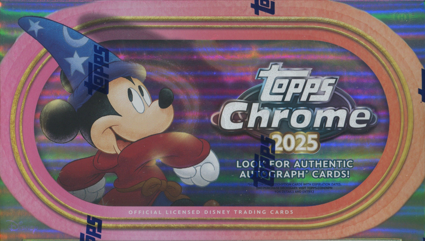 2025 Topps Chrome Disney Hobby, 12 Box Case