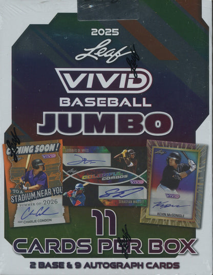 2025 Leaf Vivid Baseball Jumbo, 8 Box Case