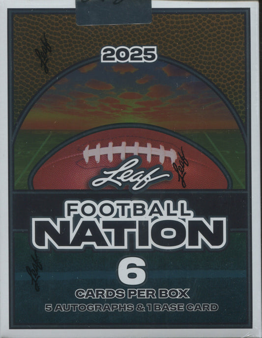 2025 Leaf Football Nation Hobby, Box