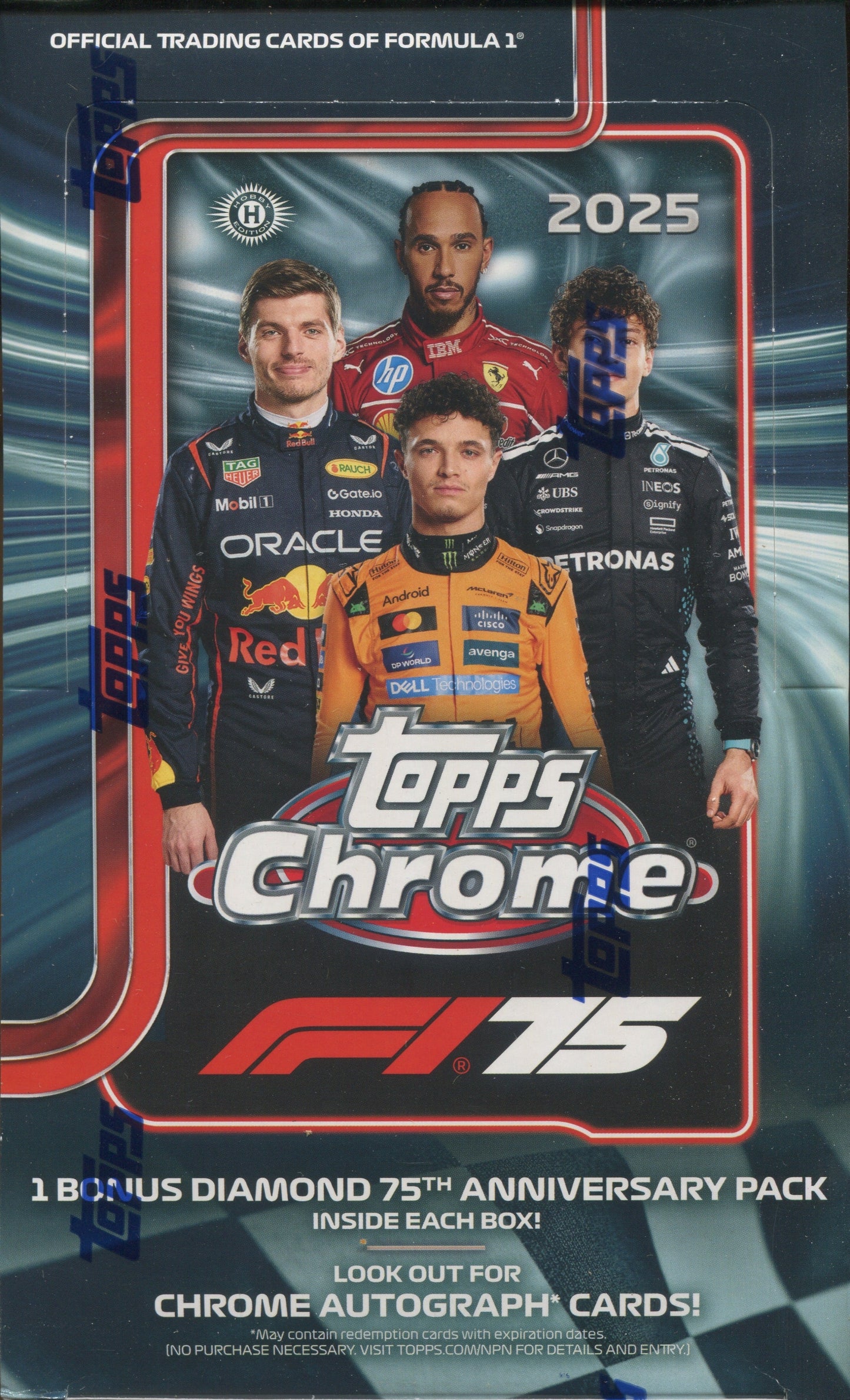 2025 Topps Chrome Formula 1 Racing Hobby, 12 Box Case
