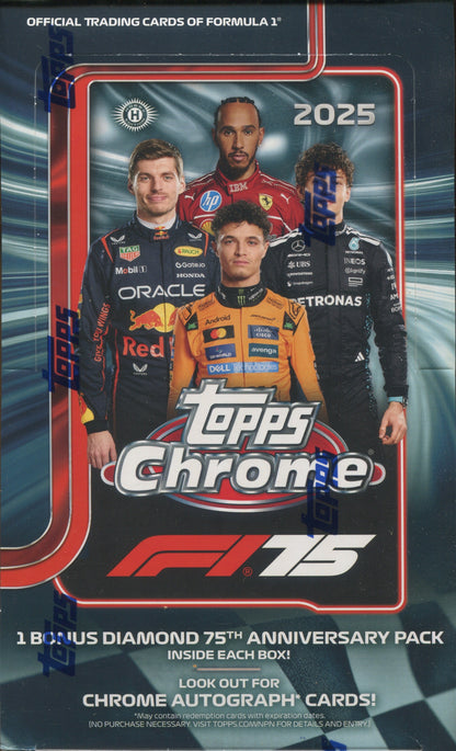 2025 Topps Chrome Formula 1 Racing Hobby, 12 Box Case