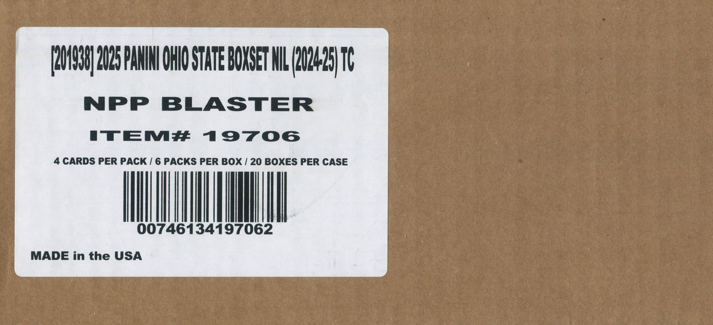 2025 Panini Ohio State University Collegiate Blaster, 20 Box Case