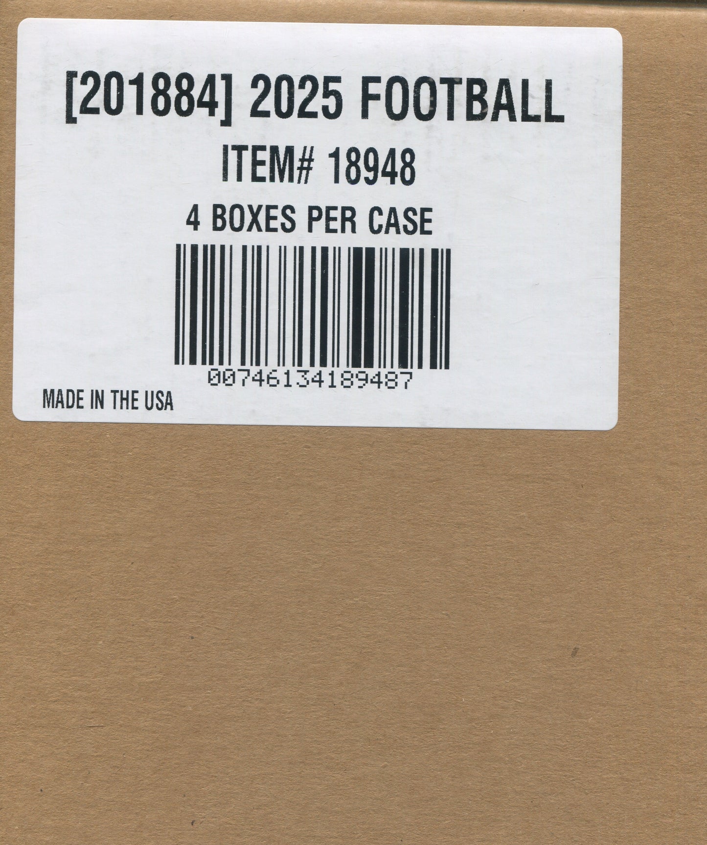 2025 Panini National Treasures Football Hobby, 4 Box Case