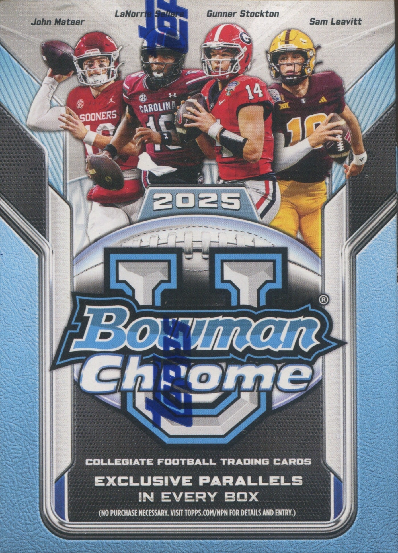 2025 Bowman Chrome University Football Blaster, Box