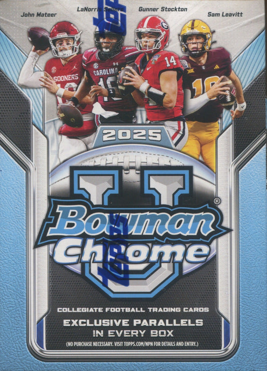 2025 Bowman Chrome University Football Blaster, Box