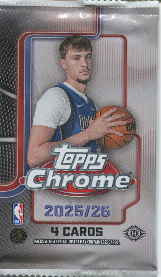 2025-26 Topps Chrome Basketball Hobby, Pack