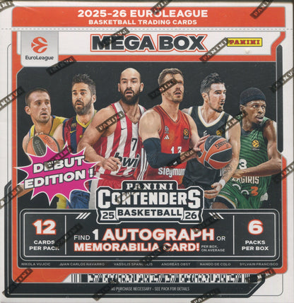 2025-26 Panini Contenders EuroLeague Basketball Hobby Mega, 20 Box Case
