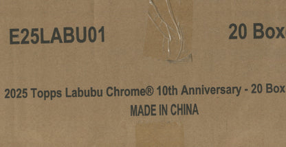 2025 Topps Chrome Labubu 10th Anniversary Hobby, 20 Box Case