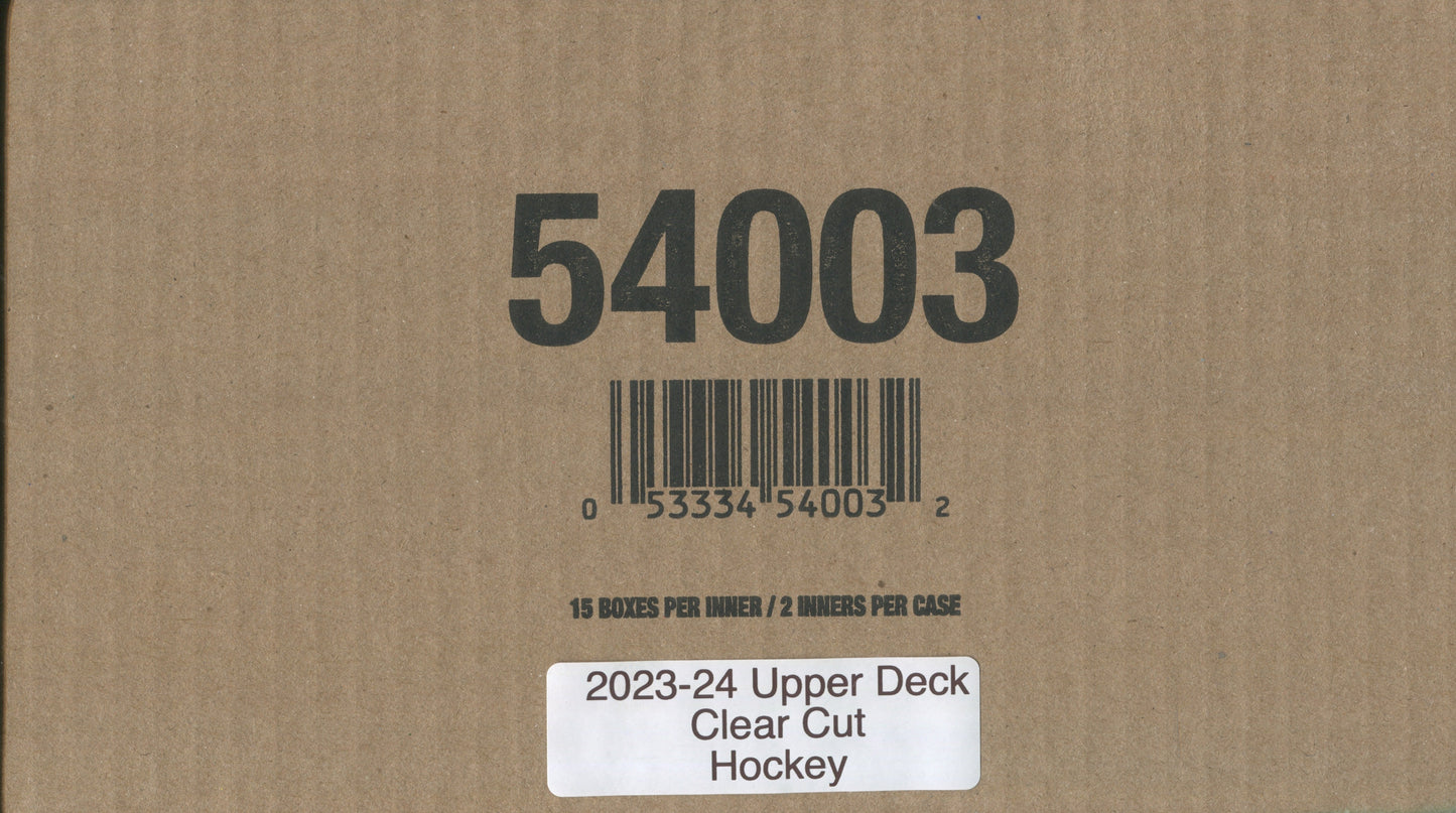 *LAST CASE* 2023-24 Upper Deck Clear Cut Hockey Hobby, 30 Box Master Case