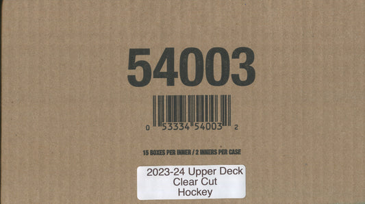 *LAST CASE* 2023-24 Upper Deck Clear Cut Hockey Hobby, 30 Box Master Case