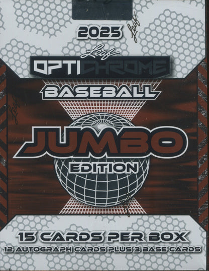 2025 Leaf Optichrome Baseball Jumbo, 8 Box Case