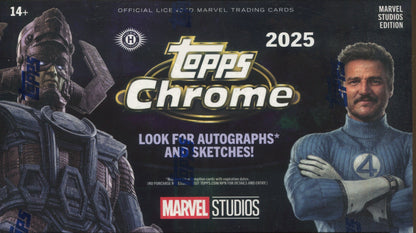 2025 Topps Marvel Studios Chrome Hobby, 8 Box Case