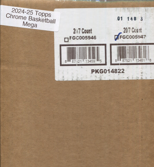 2024-25 Topps Chrome Basketball Mega, 20 Box Case