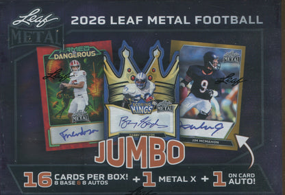 2026 Leaf Metal Football Jumbo, Box