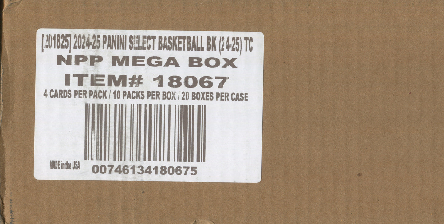 2024-25 Panini Select Basketball, 20 Retail Mega Box Case (Cracked Ice)