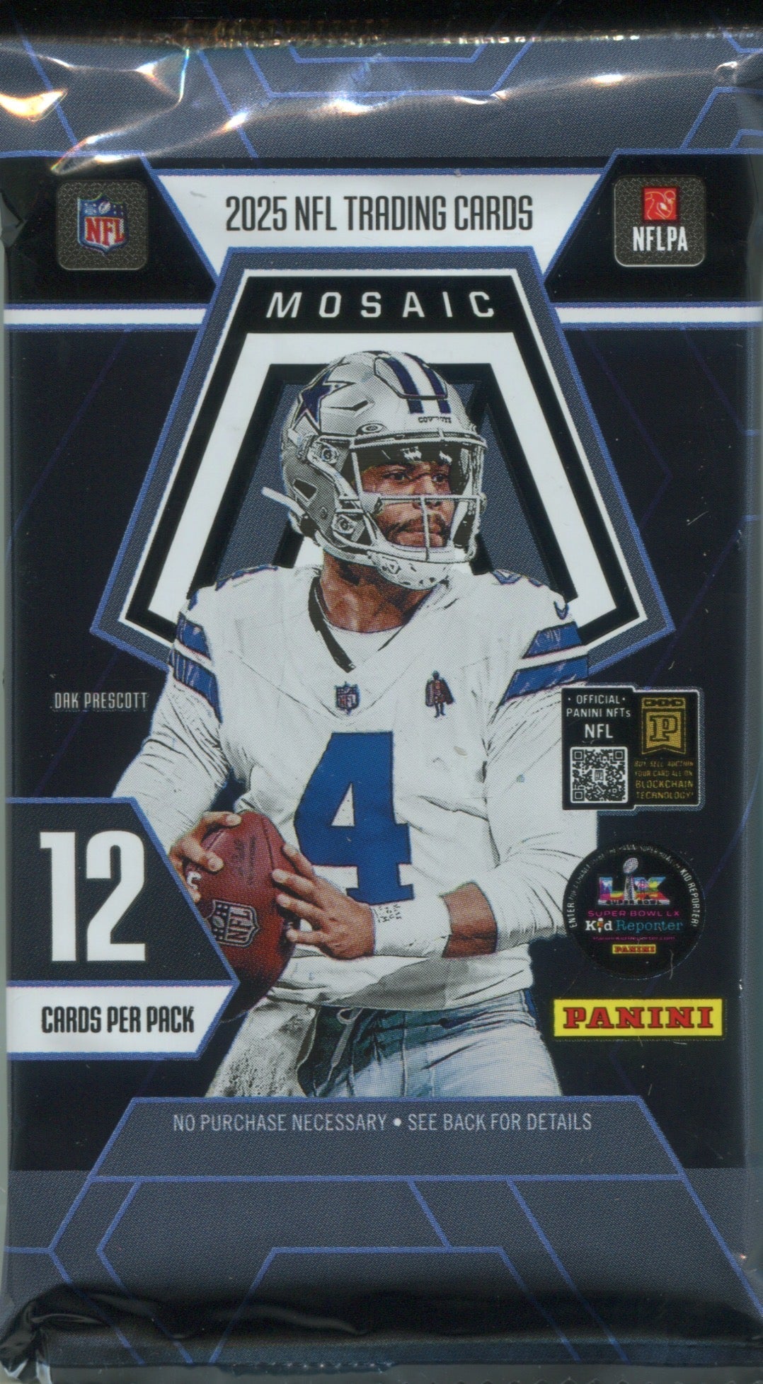 2025 Panini Mosaic Football No Huddle, Pack