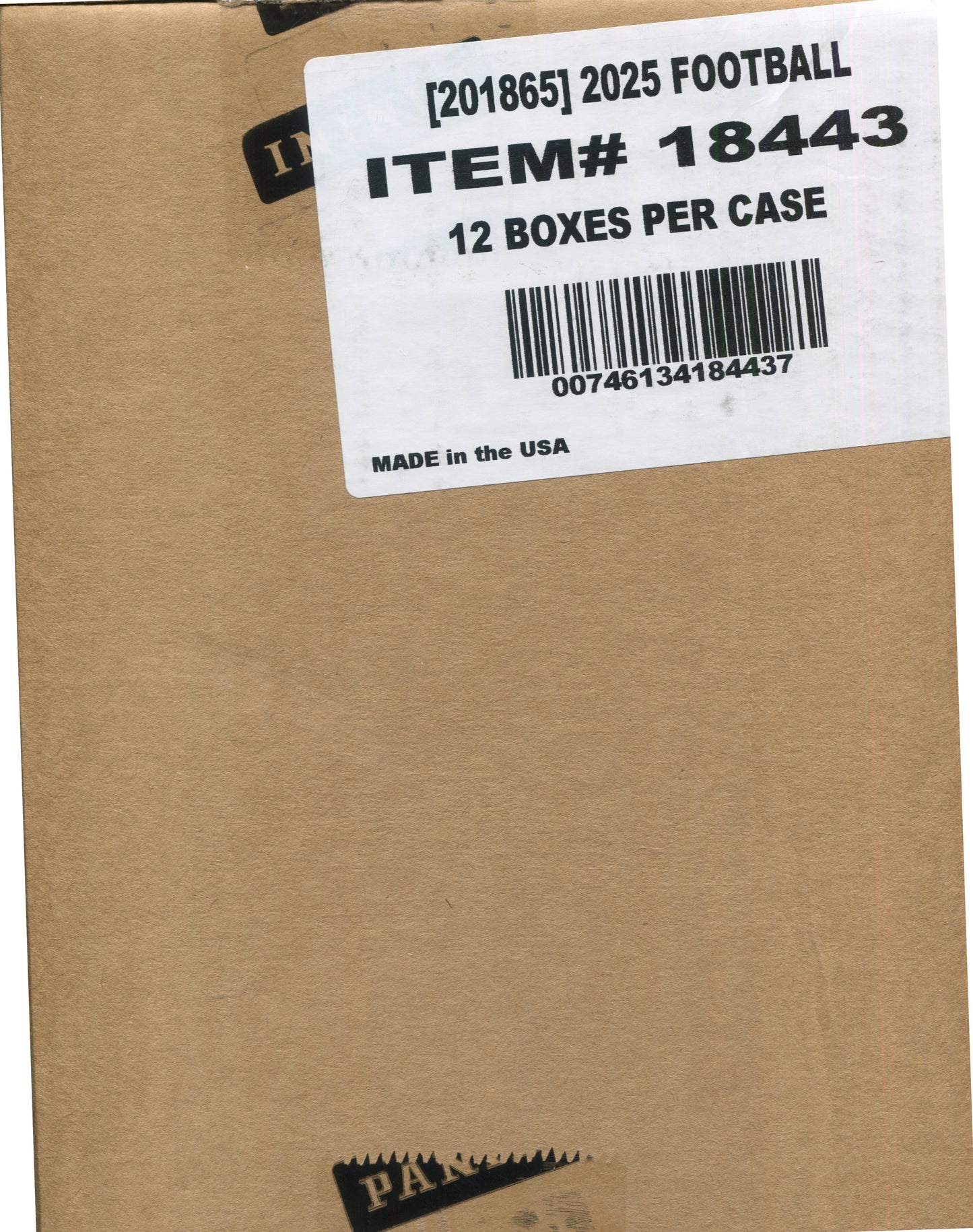 2025 Panini Score Football Hobby, 12 Box Case