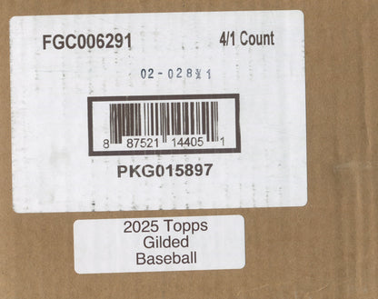 2025 Topps Gilded Collection Baseball Hobby, 4 Box Case