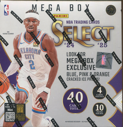 2024-25 Panini Select Basketball, Retail Mega Box (Cracked Ice)