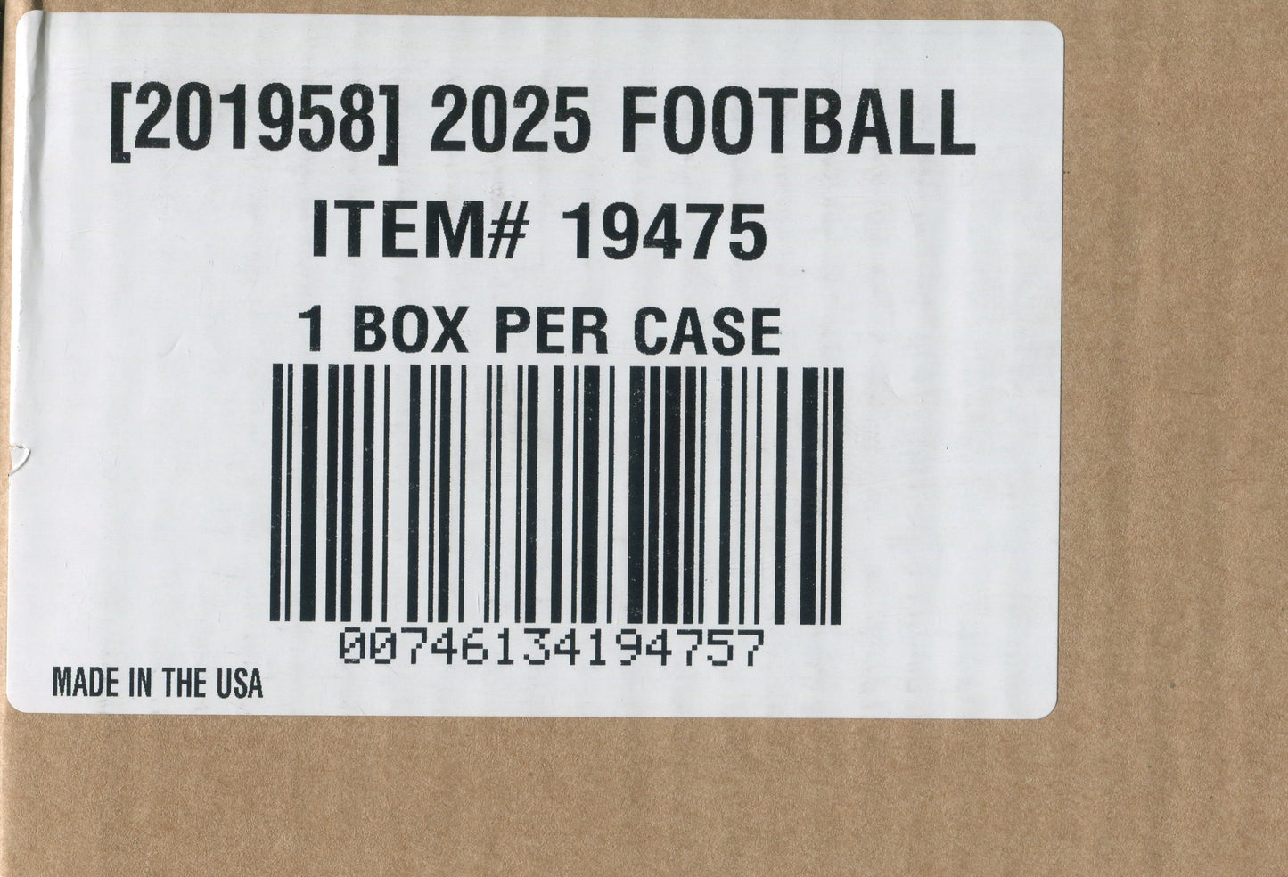*LAST CASE* 2025 Panini Authentically Mahomes Football Hobby, Case