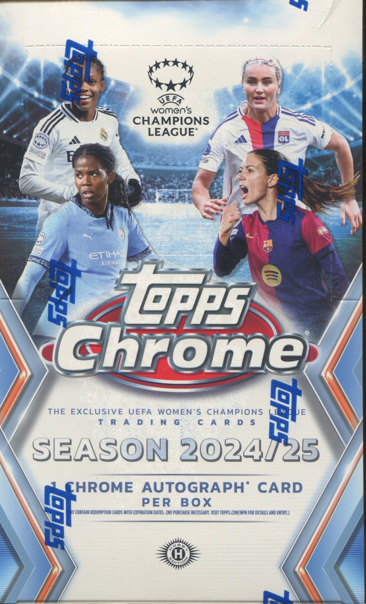 2024-25 Topps UEFA Women's Champions League Chrome Soccer Hobby, 12 Box Case