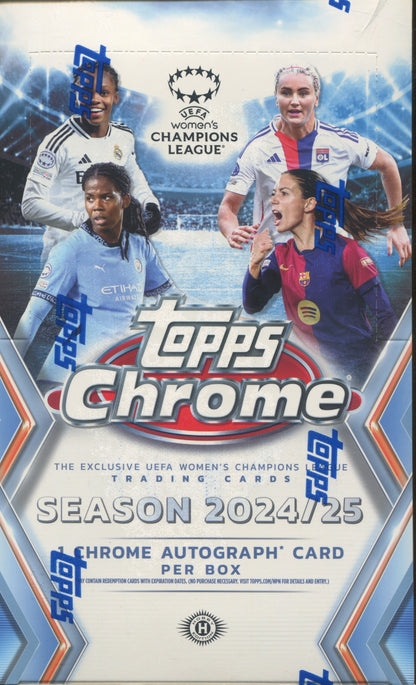 2024-25 Topps UEFA Women's Champions League Chrome Soccer Hobby, 12 Box Case