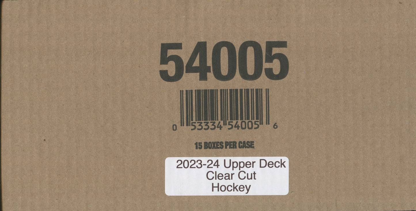 2023-24 Upper Deck Clear Cut Hockey Hobby, 15 Box Inner Case