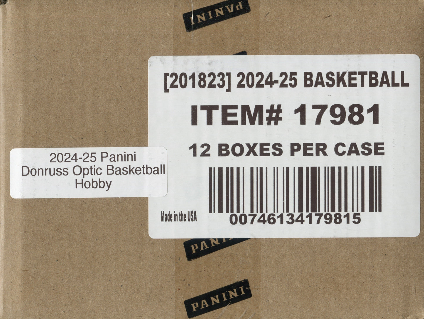 2024-25 Panini Donruss Optic Basketball Hobby, 12 Box Case