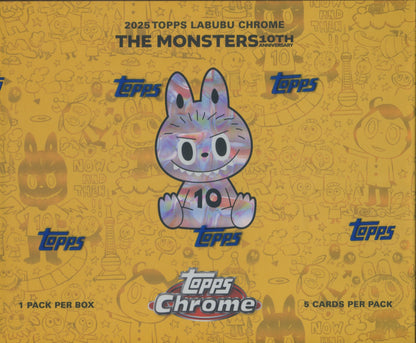 2025 Topps Chrome Labubu 10th Anniversary Hobby, 20 Box Case