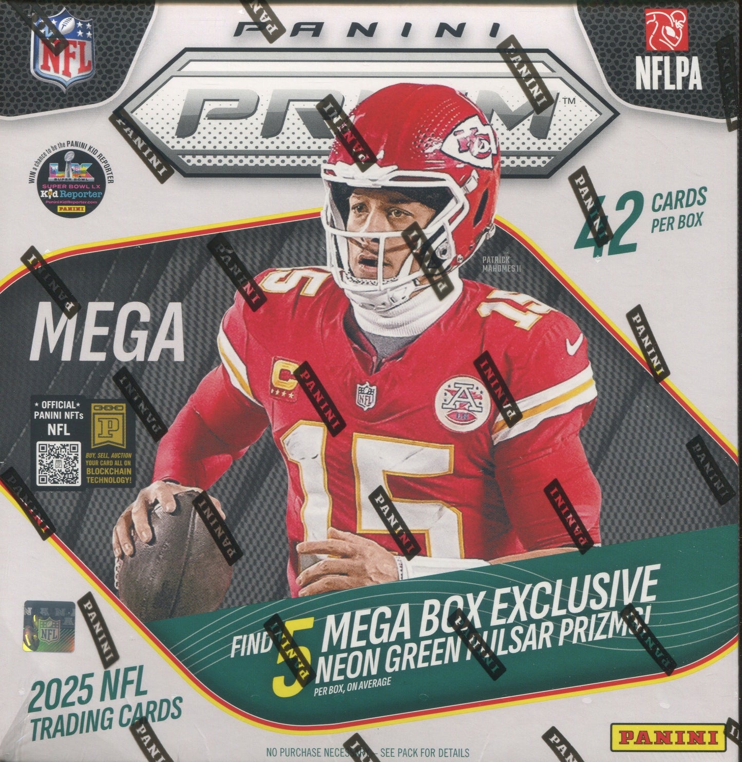 2025 Panini Prizm Football Mega, 20 Box Case (Neon Green Pulsar)