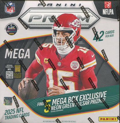 2025 Panini Prizm Football Retail Mega, Box (Neon Green Pulsar)