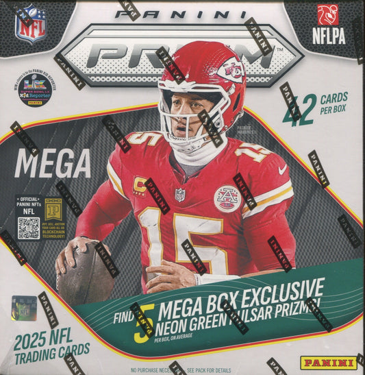 2025 Panini Prizm Football Retail Mega, Box (Neon Green Pulsar)