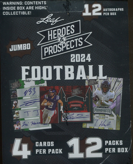 2024 Leaf Heroes & Prospects Football Jumbo, Box