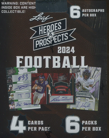 2024 Leaf Heroes & Prospects Football Hobby, Box