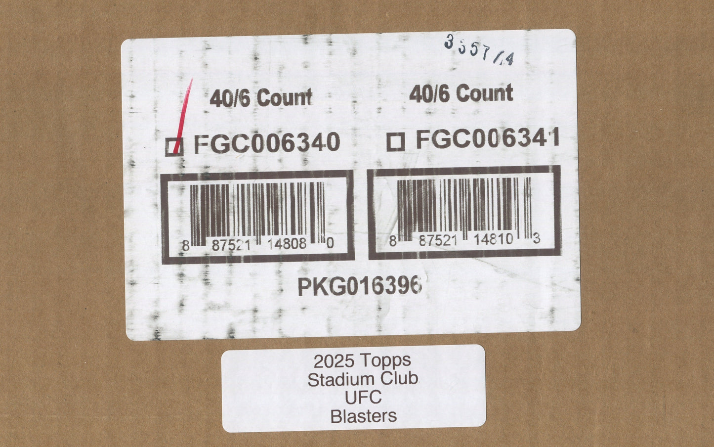 2025 Topps UFC Stadium Club Blaster, 40 Box Case
