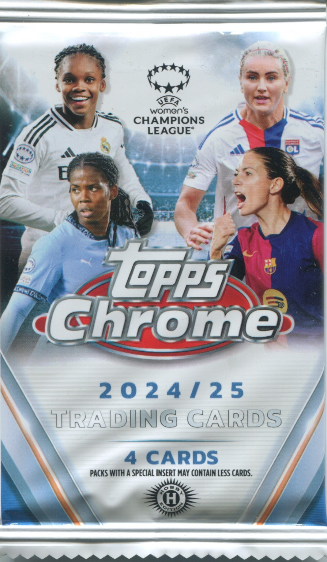 2024-25 Topps UEFA Women's Champions League Chrome Soccer Hobby, Pack