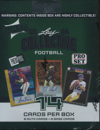 2024 Leaf Collective Football Jumbo, 8 Box Case